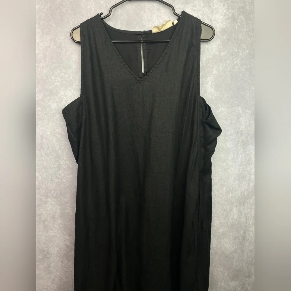 Reistor The Hemp Noir Reading Tea Leaves Dress 100% Hemp Size2XL‎